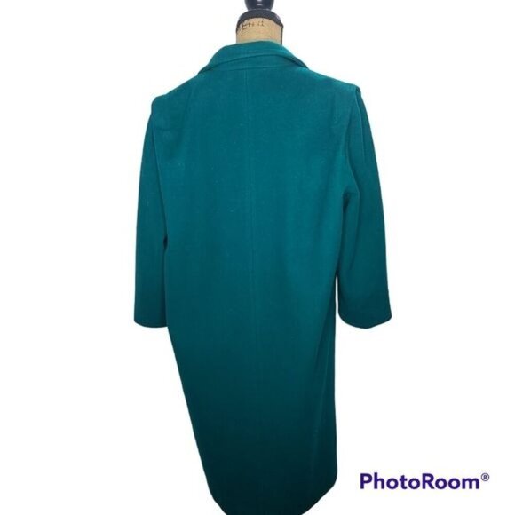 Vintage Green Long Wool Peacoat ILGWU USA made - Picture 3 of 10